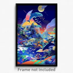Art Poster - Worldly Peninsula (Psychedelic Trippy Weird 11x17 Print)