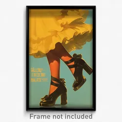 Spanish Movie Poster - Girl Feeling Flakey, Thick Frilled Socks (Art Print)