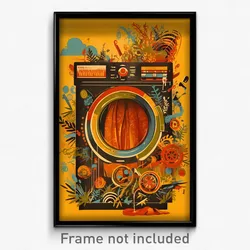 French Movie Poster - Familiar Drying Machine (France Retro Film Art Print)