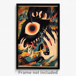 French Movie Poster - Whopping Tacos (France Psychedelic Art Retro Film Print)