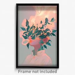 Art Poster - Calm Fire (Psychedelic Trippy Weird 11x17 Cartoon Print)