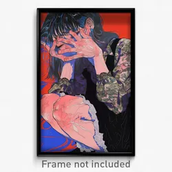 Art Poster - Woman Feeling Restlessness Wearing Drab Lace Trimmed (Art Print)