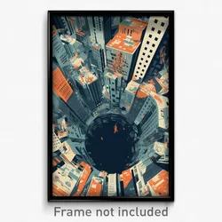 German Movie Poster - Superficial German City (Germany Retro Film Art Print)