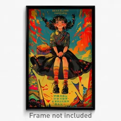Mexican Movie Poster - Girl Feeling Impatient, Made Up Red Socks (Art Print)