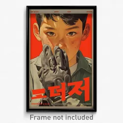 Korean Movie Poster - Boy Feeling Attraction, Quizzical Grey Gloves (Art Print)