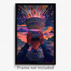 Brazilian Movie Poster - Boy Feeling Humility, Gripping Tulip Hat (Art Print)