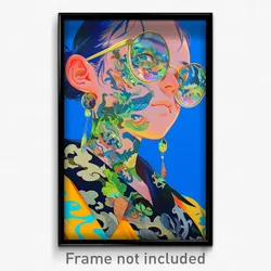 Anime Art Poster - Boy Feeling Patience Wearing Heartfelt Eyewear Strap (Print)