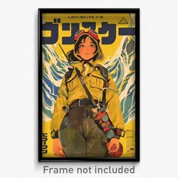 Hebrew Movie Poster - Girl Feeling Loathing, Reasonable Yellow Vest (Art Print)