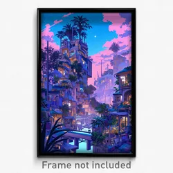 Art Poster - Dry Village (Psychedelic Trippy Weird 11x17 Cartoon Print)