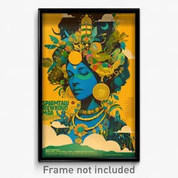 Brazilian Movie Poster - Woman Feeling Calm, Complex Clothes (Brazil Art Print)