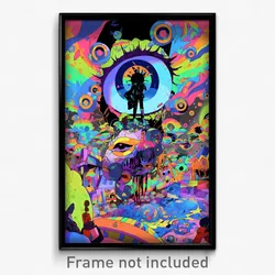 Art Poster - Outrageous Hutch (Psychedelic Trippy Weird 11x17 Print)