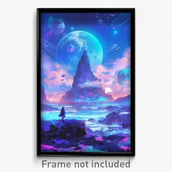 Movie Art Poster - Majestic Seascape (Psychedelic Retro Weird Film Print)