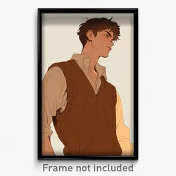 Art Poster - Man Feeling Vengeful, Impeccable Brown Sweater Vest (Art Print)