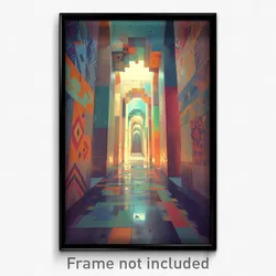 Art Poster - Jaw Dropping Hallway (Psychedelic Trippy Weird 11x17 Print)