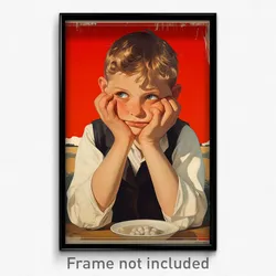 German Movie Poster - Boy Feeling Thankful, Zealous White Sleeves (Art Print)