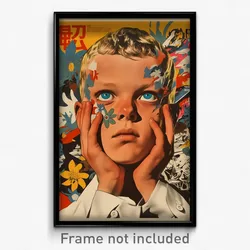 German Movie Poster - Boy Feeling Troubled, Bright White Sleeves (Art Print)