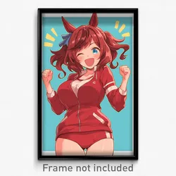 Anime Art Poster - Woman Feeling Dumbstruck, Ambitious Track Uniform (Print)