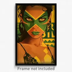 Brazilian Movie Poster - Girl Feeling Vicious, Superb Lace Trim (Art Print)