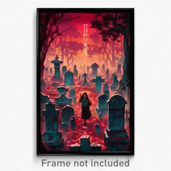 Vietnamese Movie Poster - Detailed Cemetery (Vietnam Retro Film Art Print)