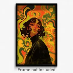 Brazilian Movie Poster - Woman Feeling Weak, Curvy Green Sweater (Art Print)