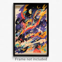 Spanish Movie Poster - Zigzag Rabbit (Spain Psychedelic Art Retro Film Print)