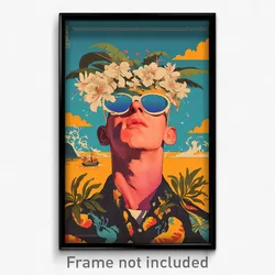 Brazilian Movie Poster - Man Feeling Adoration, Enchanted White Scrunchie
