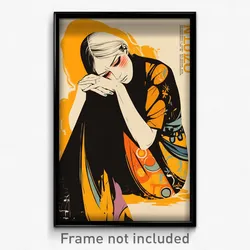 German Movie Poster - Woman Feeling Numb, Awesome Tail Ribbon (Art Print)