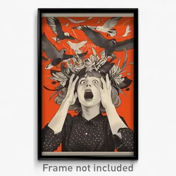 Icelandic Movie Poster - Woman Feeling Infuriated, Candid Head Wreath (Print)