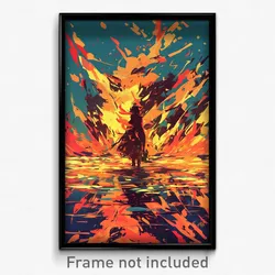 Art Poster - Whopping Bonfire (Psychedelic Trippy Weird 11x17 Print)