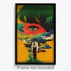 Spanish Movie Poster - Boy Feeling Despair, Green Neck Tassel (Spain Art Print)