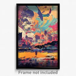 Art Poster - Giant London (Psychedelic Trippy Weird 11x17 Cartoon Print)