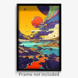 Art Poster - Humongous Fjord (Psychedelic Trippy Weird 11x17 Print)