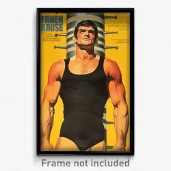 French Movie Poster - Man Feeling Nervous, Drab Sleeveless Turtleneck Leotard