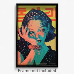 Korean Movie Poster - Woman Feeling Gloomy, Perfect Polka Dot Scrunchie (Print)