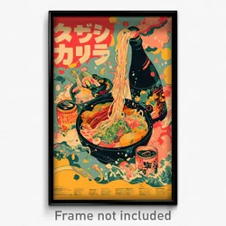 Japanese Movie Poster - Buoyant Tacos (Japan Psychedelic Art Retro Film Print)