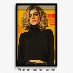 German Movie Poster - Girl Feeling Ambivalence, Acceptable Cropped Sweater