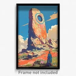 Movie Art Poster - Glaring Megalith (Psychedelic Retro Weird Film Print)