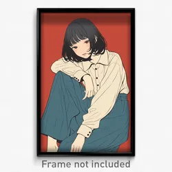 Anime Art Poster - Woman Feeling Rejected Wearing Aged Dressing (Print)