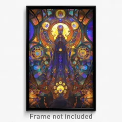 Art Poster - Crazy Stained Glass (Psychedelic Trippy Weird 11x17 Print)