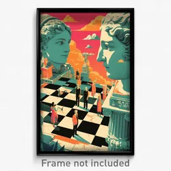 Greek Movie Poster - Uneven Room (Greece Psychedelic Art Retro Film Print)
