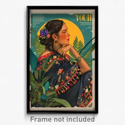 Mexican Movie Poster - Woman Feeling Anticipating, Well To Do Expressive Clothes