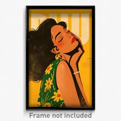 Brazilian Movie Poster - Girl Feeling Powerless, Angelic Green Dress (Art Print)