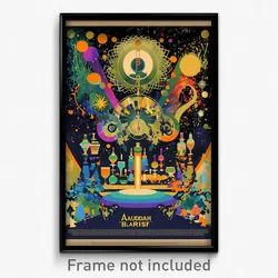 German Movie Poster - Acclaimed Bar (Germany Psychedelic Art Retro Film Print)