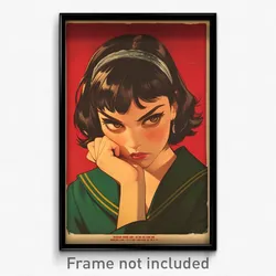Mexican Movie Poster - Girl Feeling Greed, Well Worn Green Sailor Collar (Print)