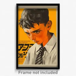 German Movie Poster - Boy Feeling Lonely, Creative Orange Necktie (Art Print)