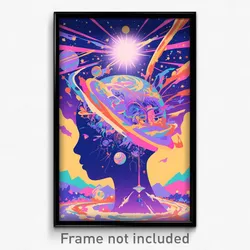 Movie Art Poster - Enchanted Head (Psychedelic Trippy Retro Cartoon Film Print)