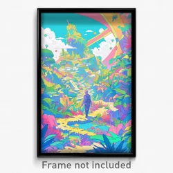 Art Poster - Modern Reservoir (Psychedelic Trippy Weird 11x17 Print)