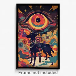 Greek Movie Poster - Conventional Dog (Greece Psychedelic Art Retro Film Print)