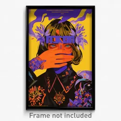 Greek Movie Poster - Woman Feeling Self Critical, Grandiose Purple Gloves