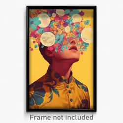 Bollywood Movie Poster - Boy Feeling Astonished. Alternate Headwear